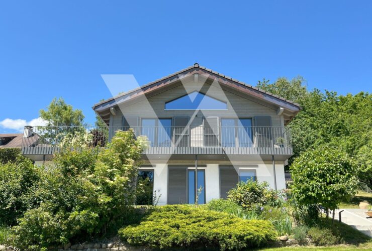 A vendre - Villa contemporaine avec vue panoramique sur le lac et les Alpes
