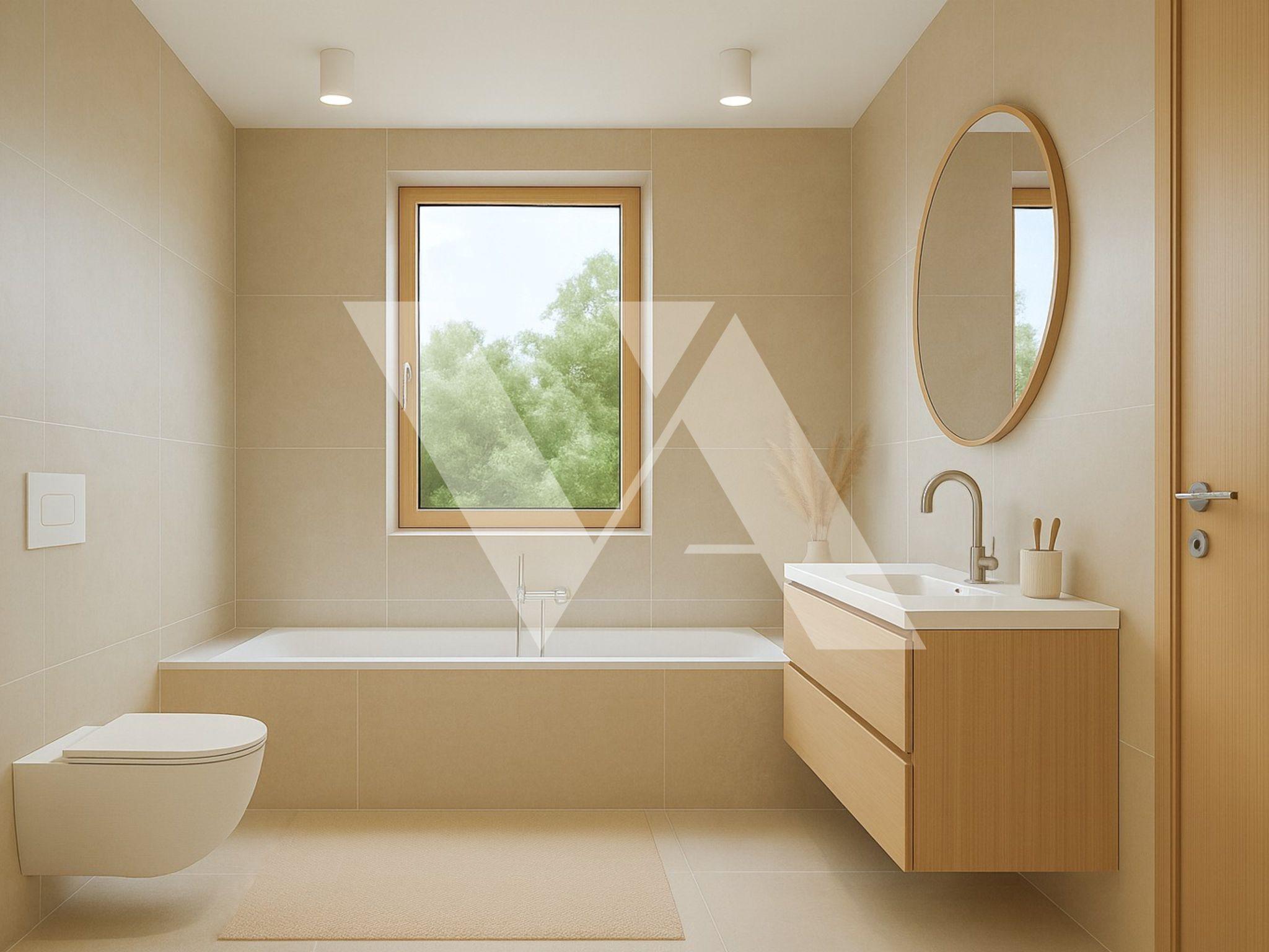 A vendre en construction - Magnifique villa contiguë avec grand jardin
