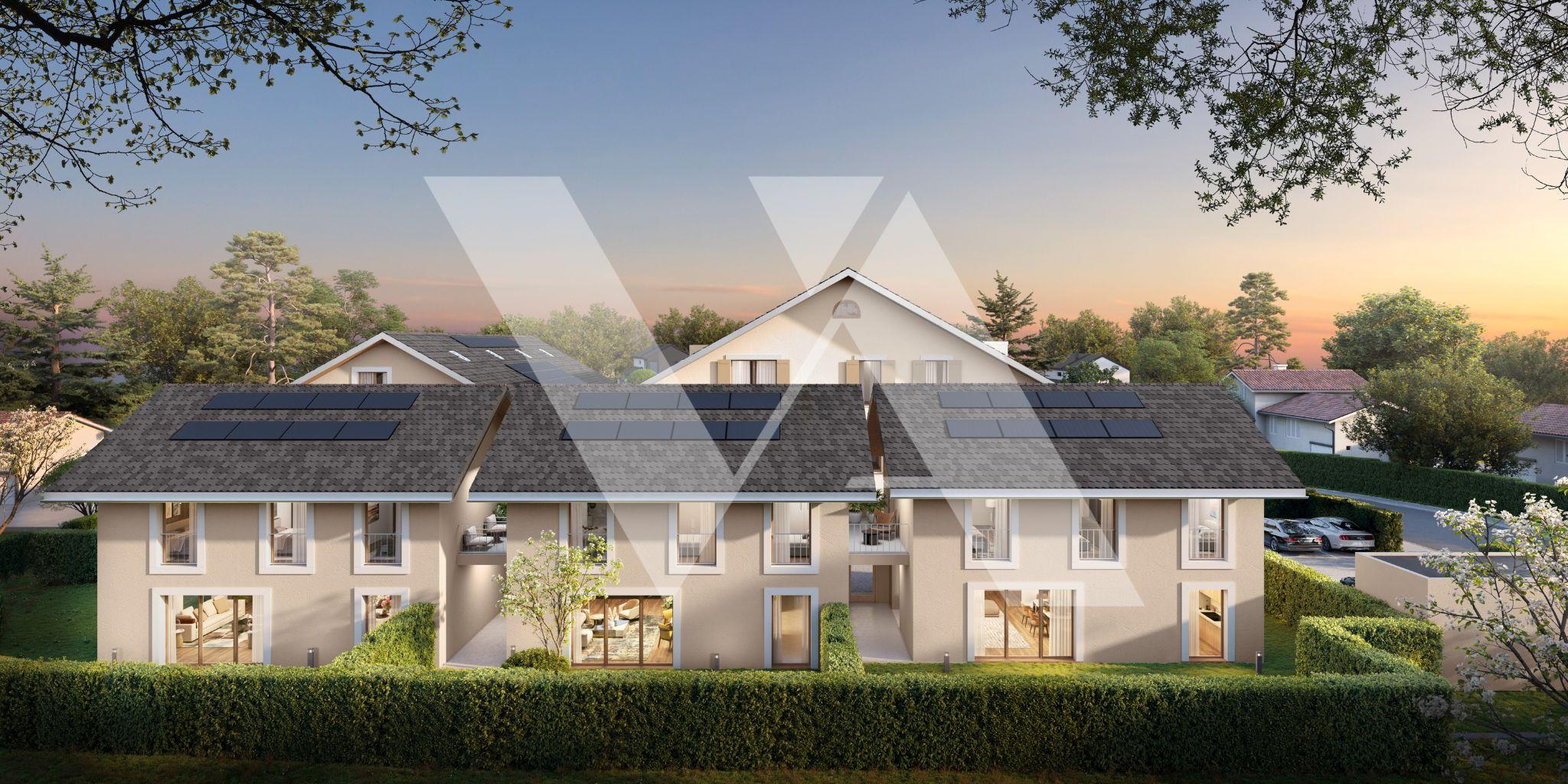 A vendre en construction - Magnifique villa contiguë avec grand jardin