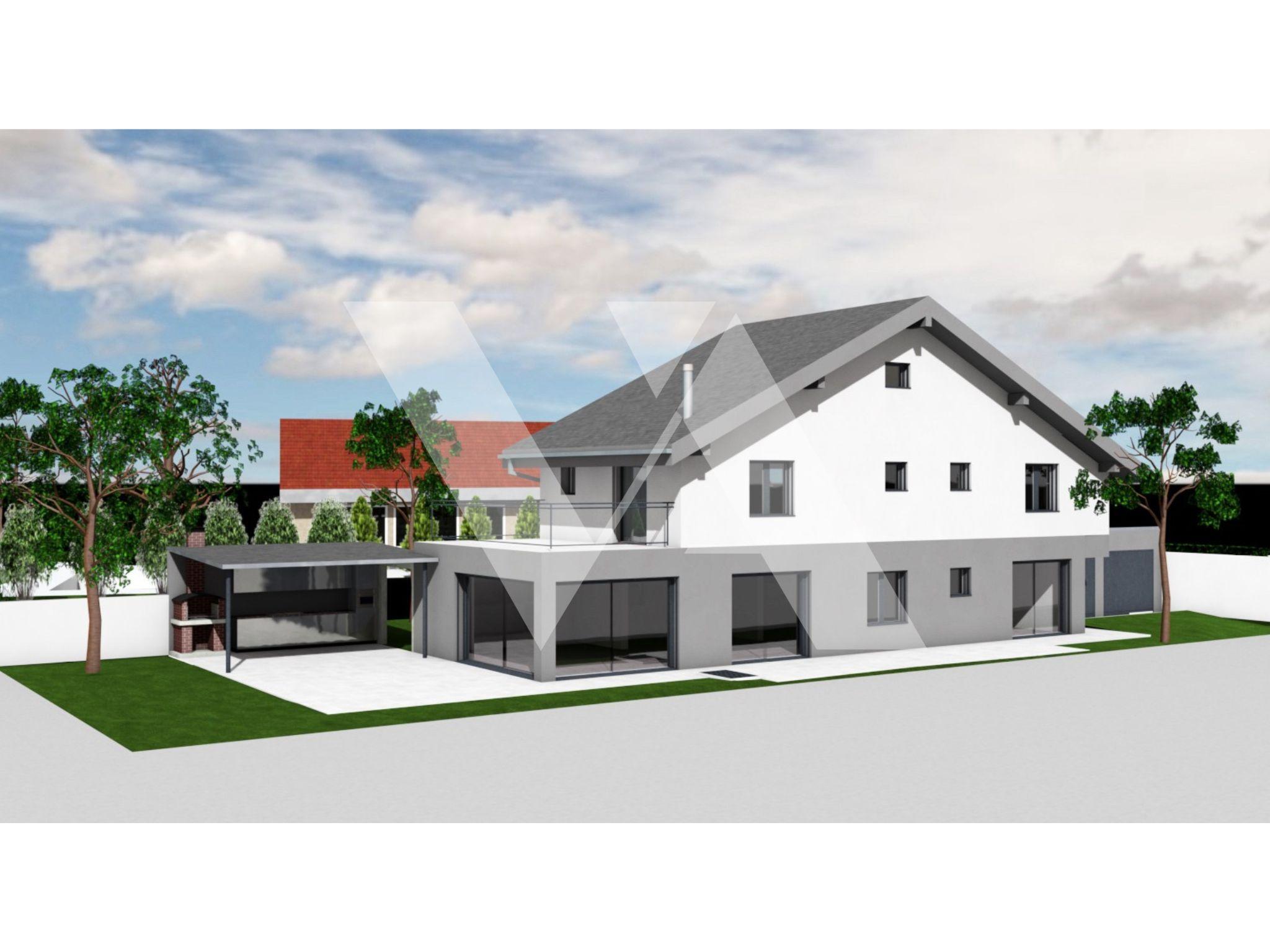 A vendre sur plans – Villa individuelle avec garage double, en construction.