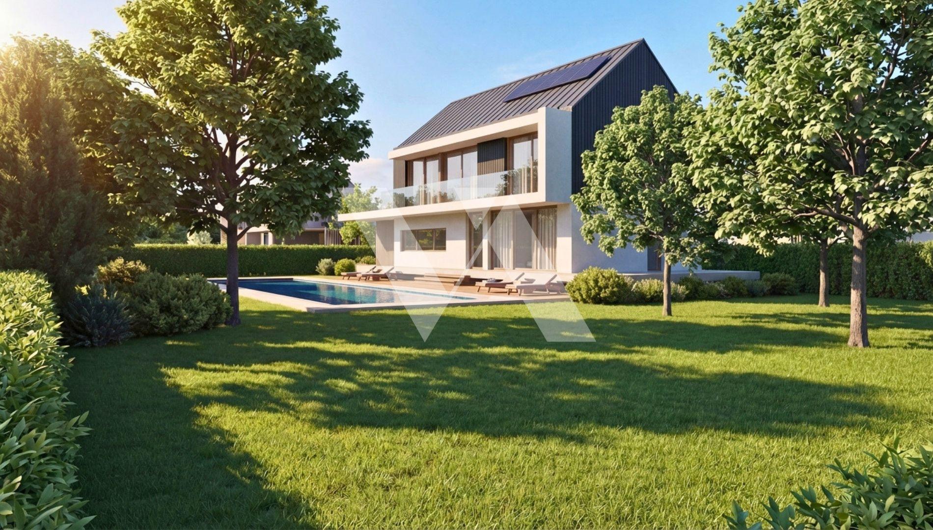 A vendre en construction - Villa mitoyenne d'exception avec jardin, terrasse et balcon