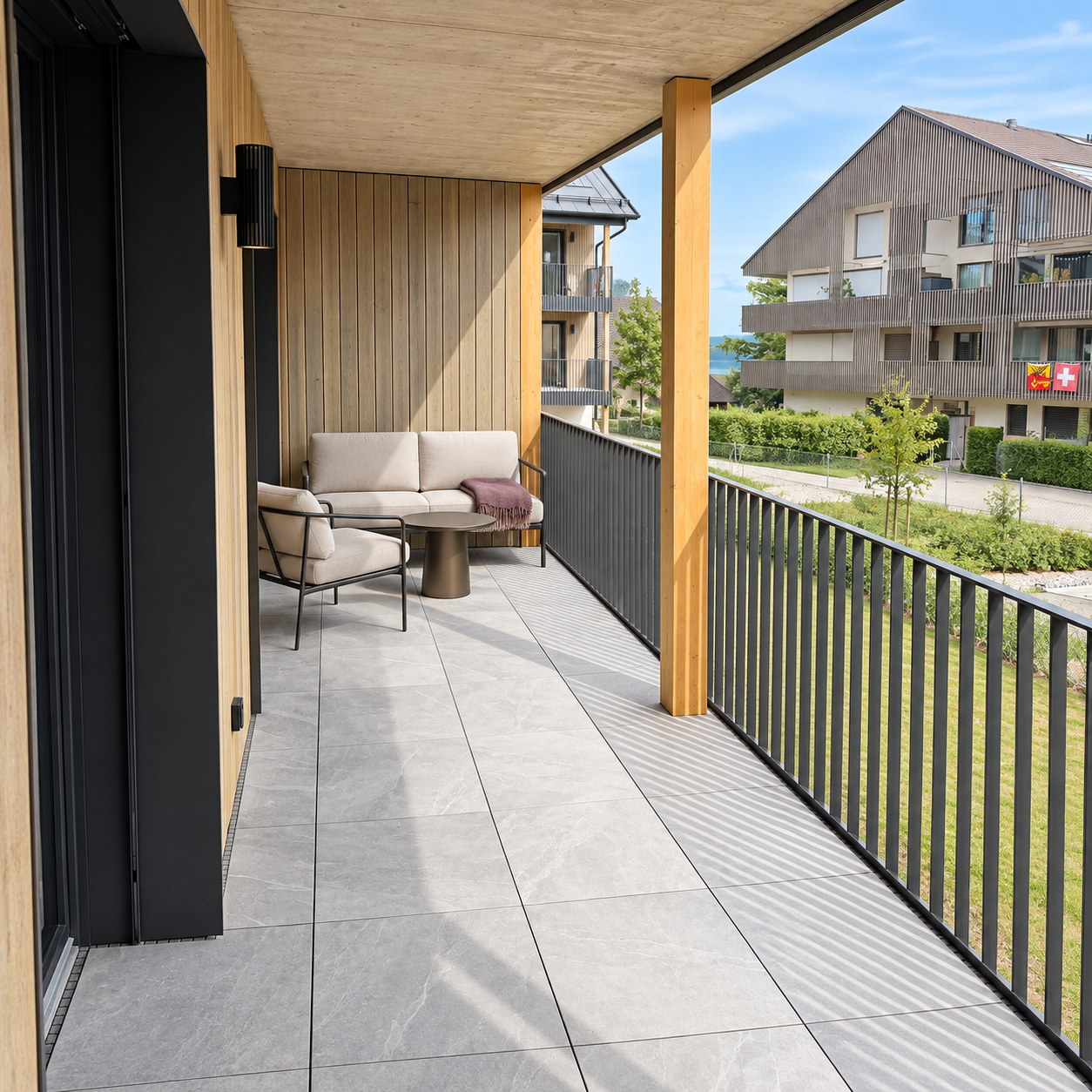 À louer à Duillier - Appartement neuf de 2.5 pièces avec grand balcon couvert